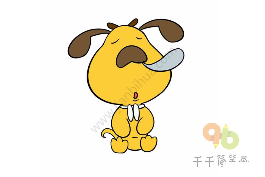 小狗太累了，睡著了，鼻子還吹著泡泡，好搞笑呢~一起來畫小狗簡(jiǎn)筆畫吧！