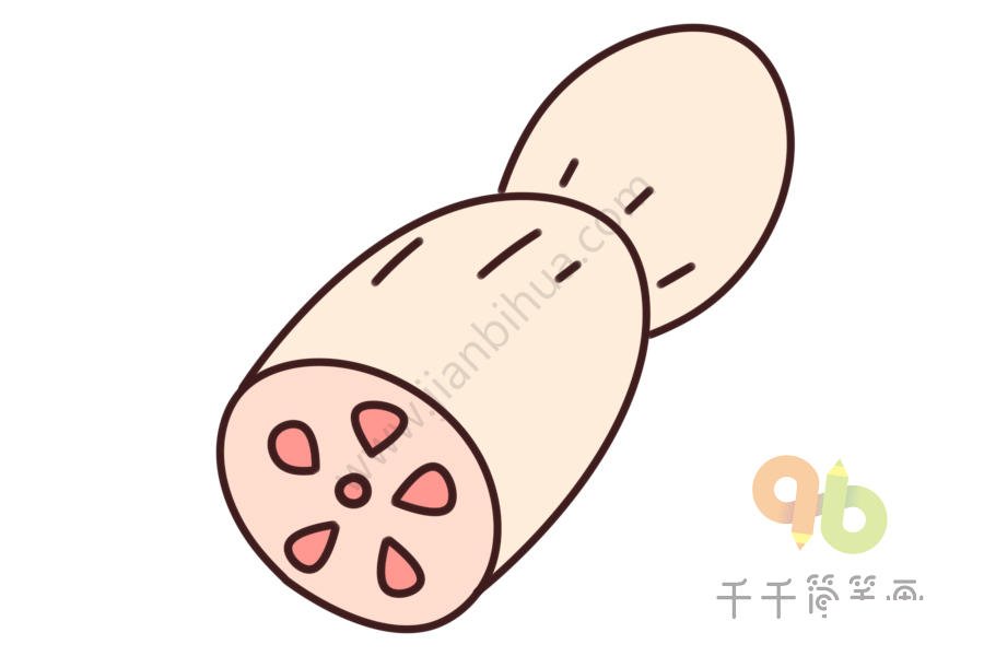 蓮藕簡筆畫