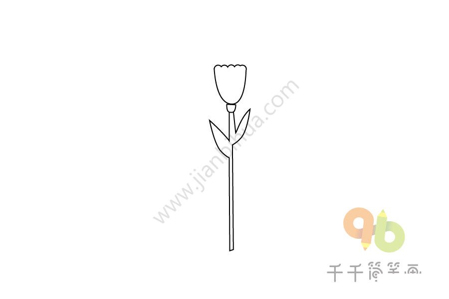 藍(lán)色玫瑰簡筆畫