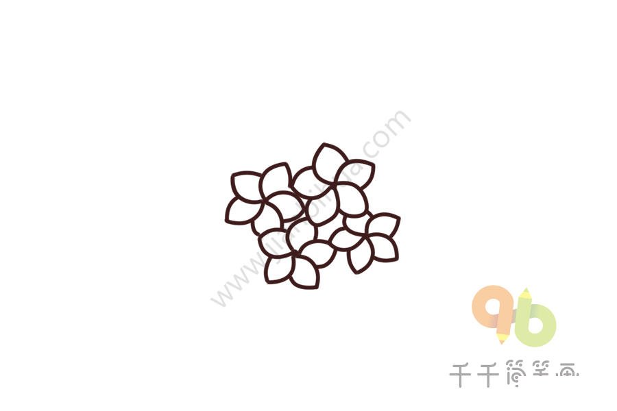 雞蛋花簡(jiǎn)筆畫第五步