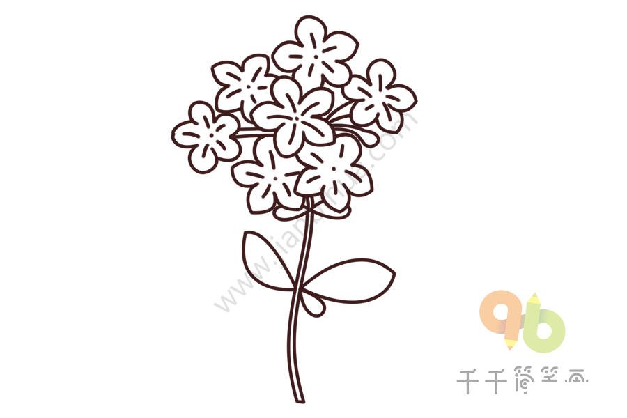 藍(lán)雪花簡(jiǎn)筆畫完成作品