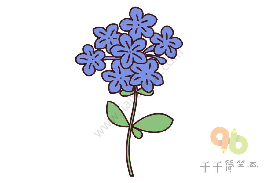 藍(lán)雪花簡(jiǎn)筆畫勾勒輪廓
