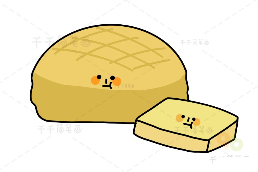 菠蘿包簡筆畫