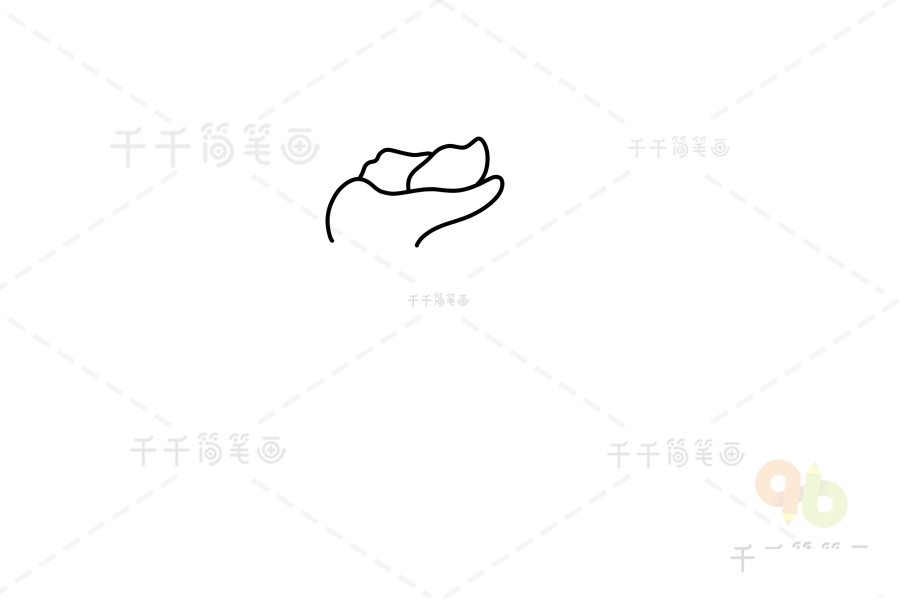 黃玫瑰簡筆畫輪廓