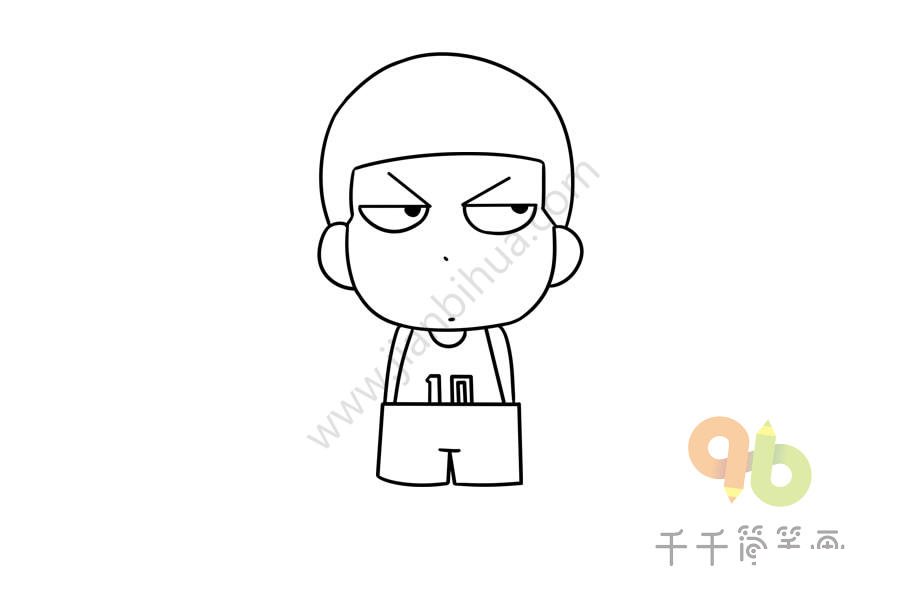 灌籃高手 卡通櫻木花道簡(jiǎn)筆畫(huà)