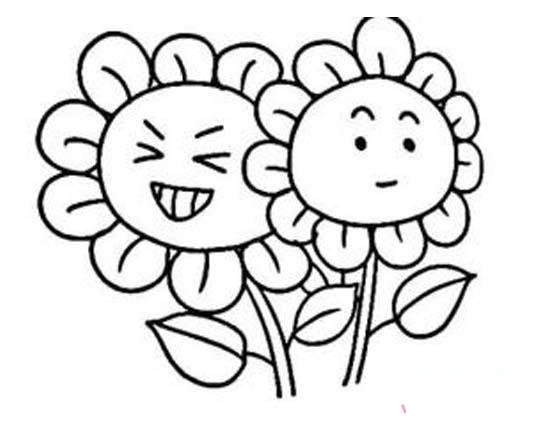 幼兒園卡通向日葵簡筆畫圖片大全