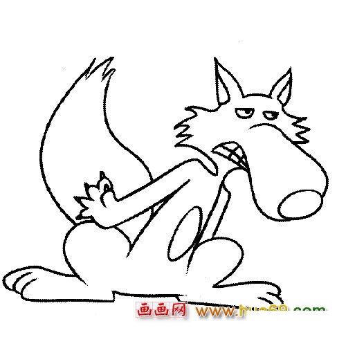 做壞事的大灰狼【簡筆畫】5