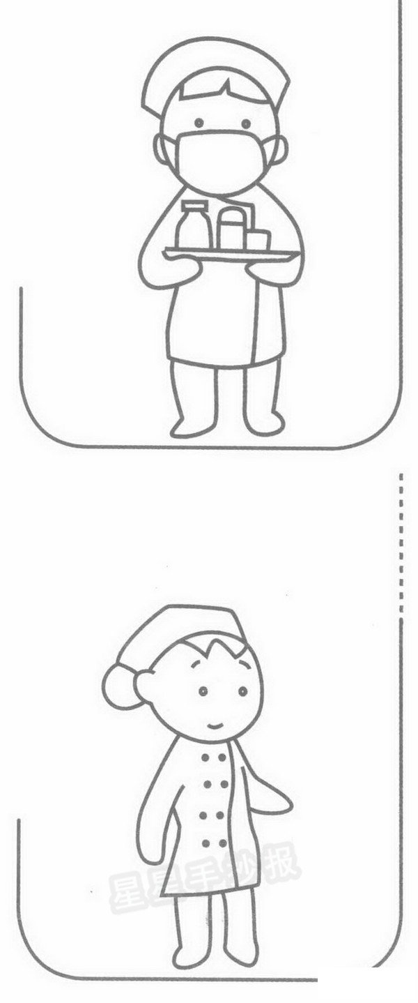護士簡筆畫示例圖片大全