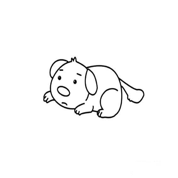 小狗傷心的簡(jiǎn)單畫(huà)法