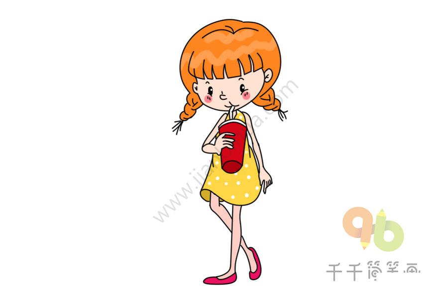 簡(jiǎn)單女生簡(jiǎn)筆畫示例