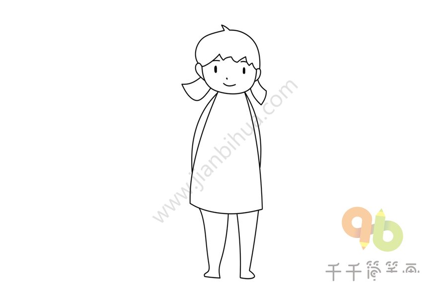 小女孩臉部特征描繪