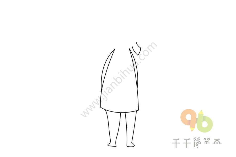 小女孩簡筆畫基礎(chǔ)輪廓圖