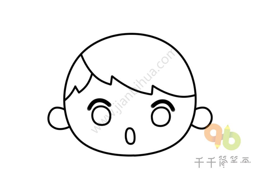 創(chuàng)意男孩人物頭像簡(jiǎn)筆畫