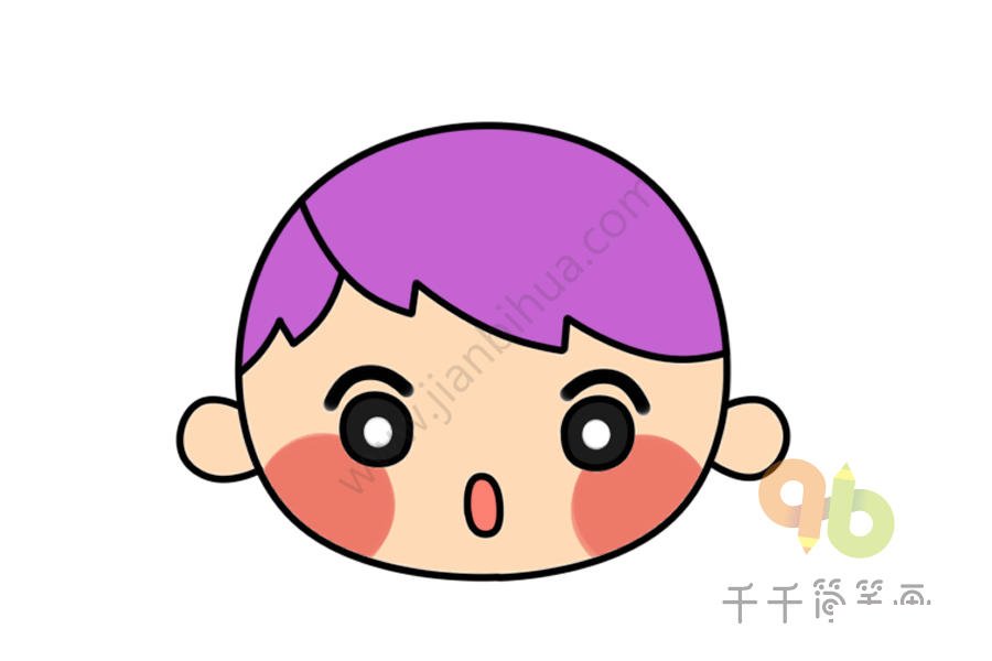 童趣男孩頭像簡(jiǎn)筆畫