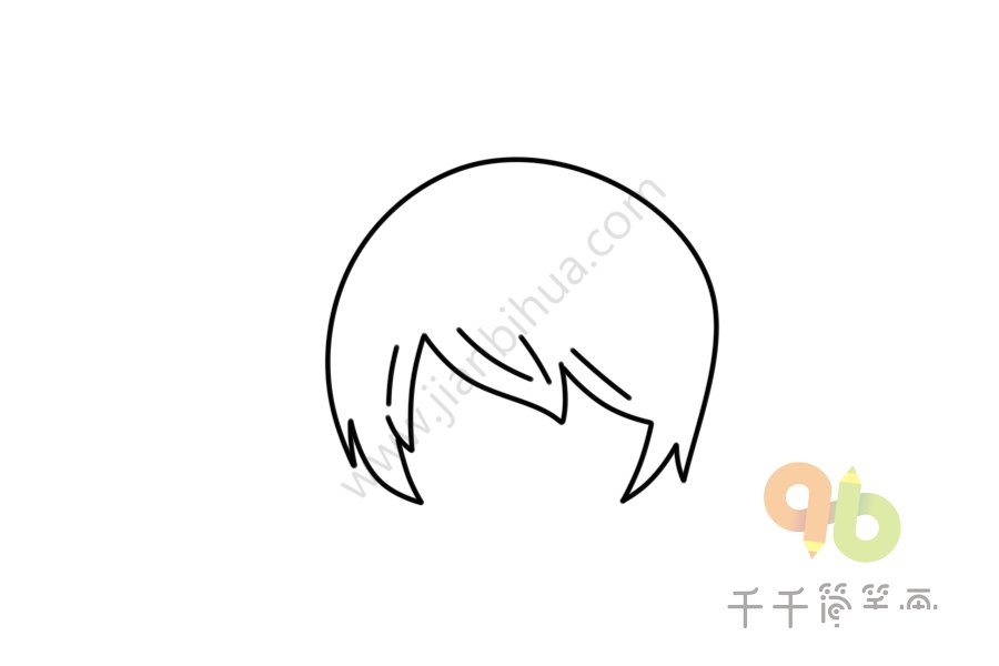 男孩頭像簡筆畫大全
