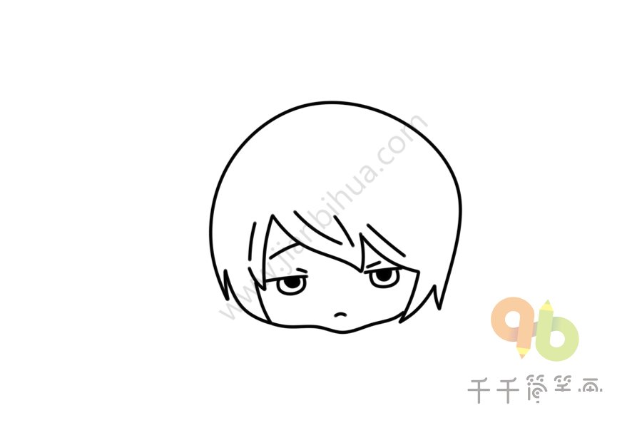 男孩頭像簡筆畫圖片