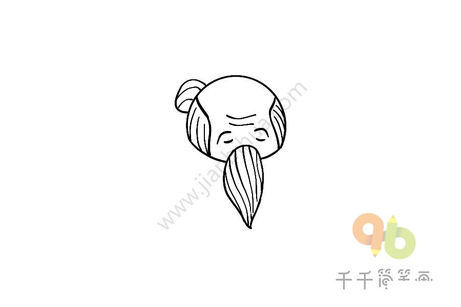 老子卡通簡(jiǎn)筆畫(huà)