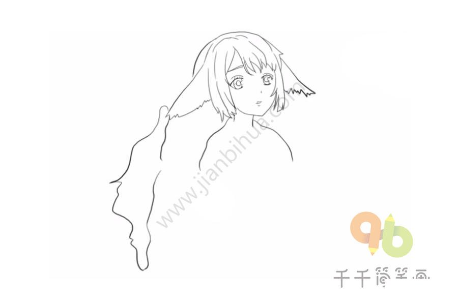 涂山蘇蘇簡筆畫
