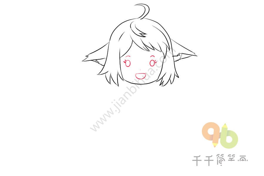 狐妖小紅娘涂山蘇蘇簡(jiǎn)約造型簡(jiǎn)筆畫