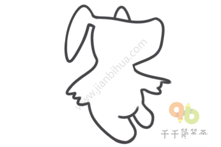 狗仔獸簡(jiǎn)筆畫(huà)步驟圖
