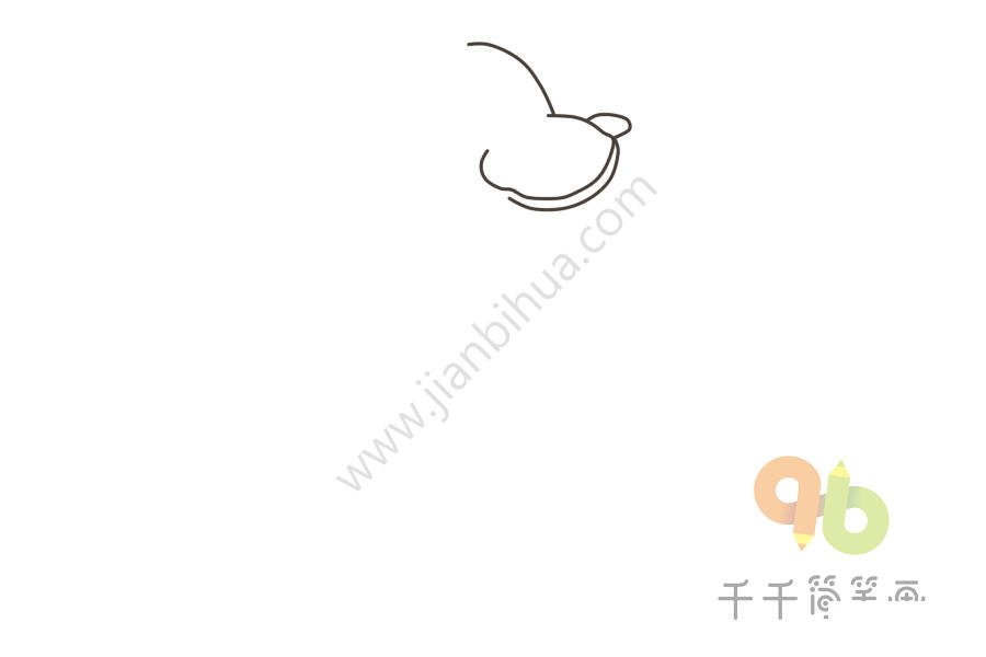 狗熊簡筆畫步驟圖3