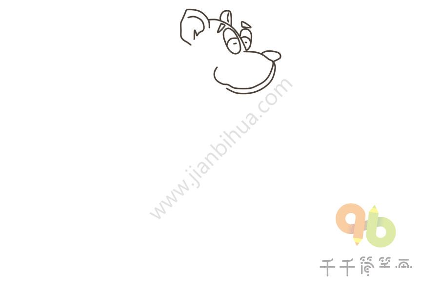 狗熊簡筆畫步驟圖4