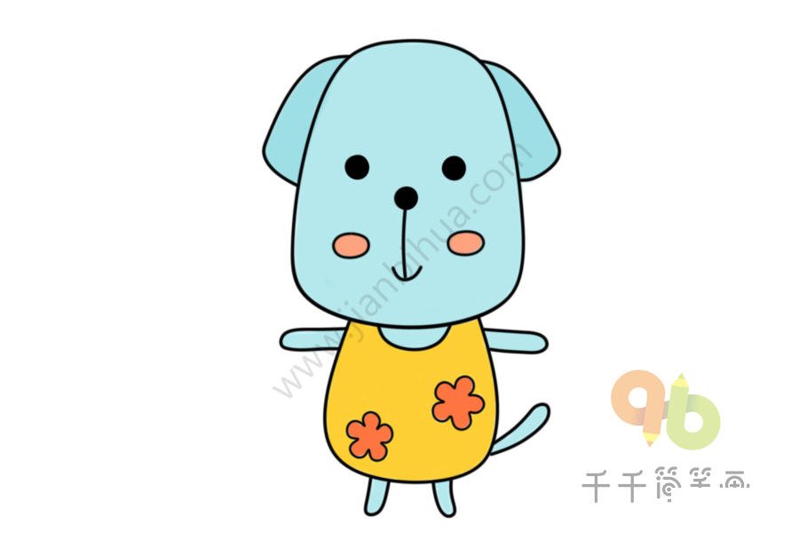 狗狗簡筆畫步驟圖1