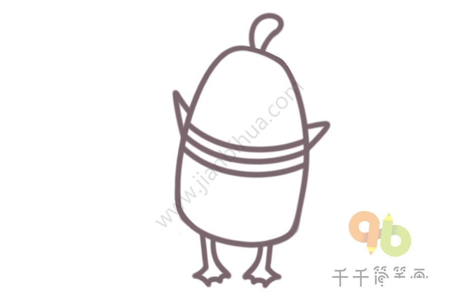 獨(dú)眼小怪獸簡(jiǎn)筆畫步驟圖5