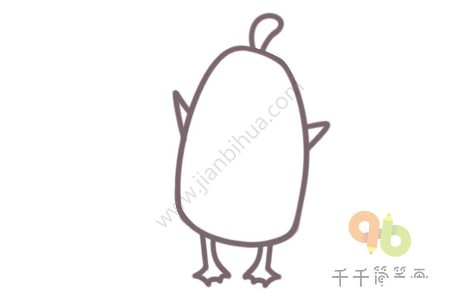 獨(dú)眼小怪獸簡(jiǎn)筆畫步驟圖4
