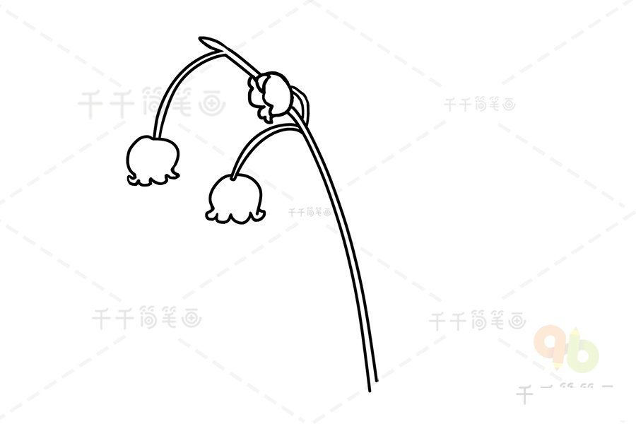 鈴蘭簡筆畫示例2