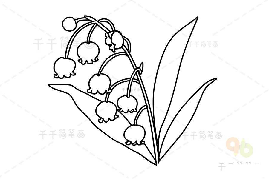 鈴蘭簡筆畫示例5