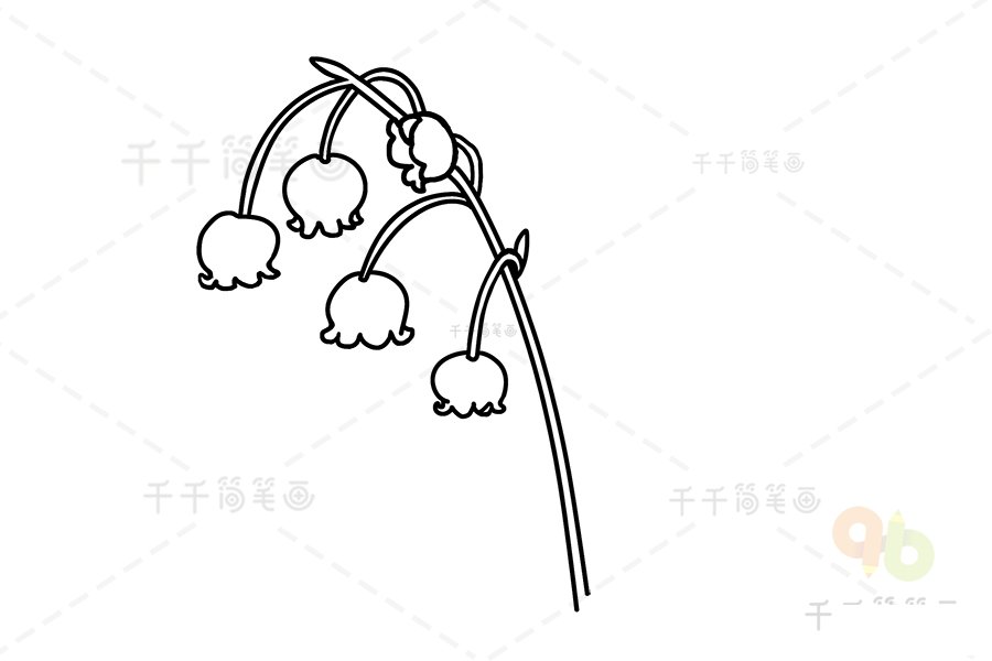 鈴蘭簡筆畫示例3