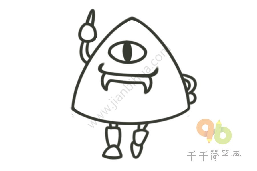 獨(dú)眼小怪簡筆畫步驟圖 6