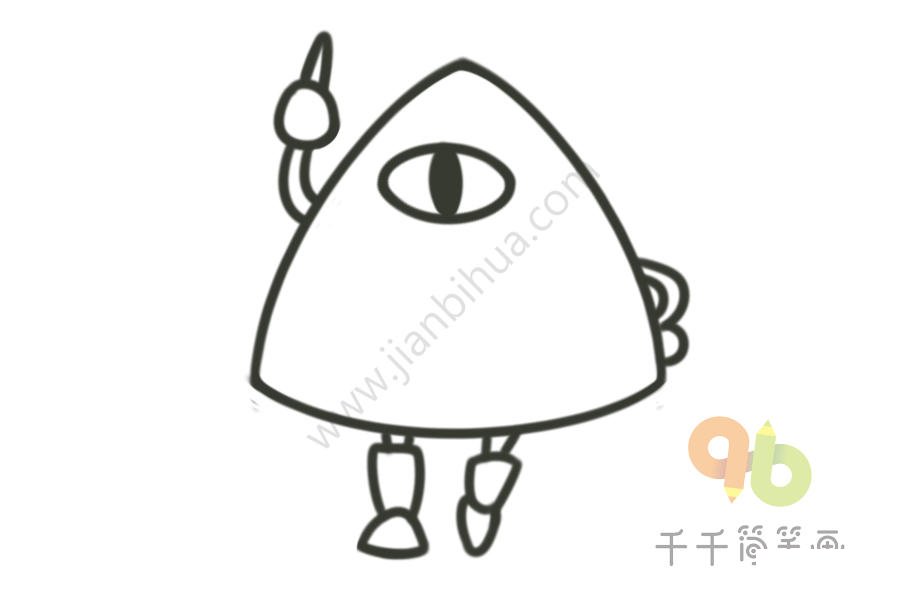 獨(dú)眼小怪簡筆畫步驟圖 5