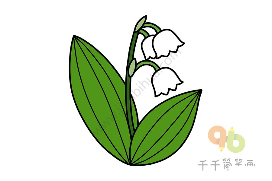 完整的鈴蘭簡筆畫