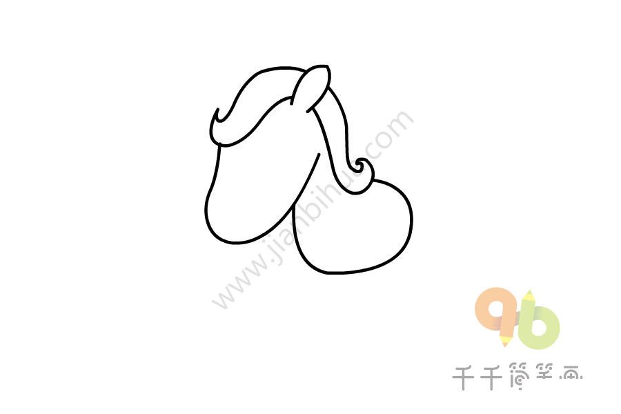 獨(dú)角獸簡(jiǎn)筆畫步驟圖