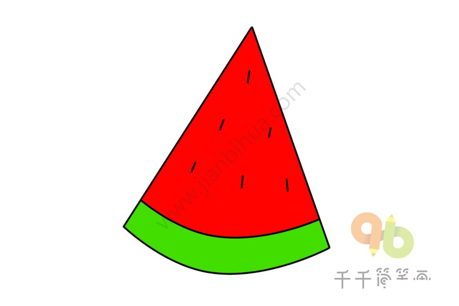 夏日必備西瓜簡筆畫