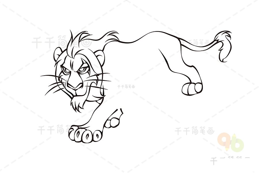 刀疤簡(jiǎn)筆畫(huà)頭部繪制