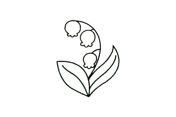 鈴蘭花簡筆畫柔美展現(xiàn)
