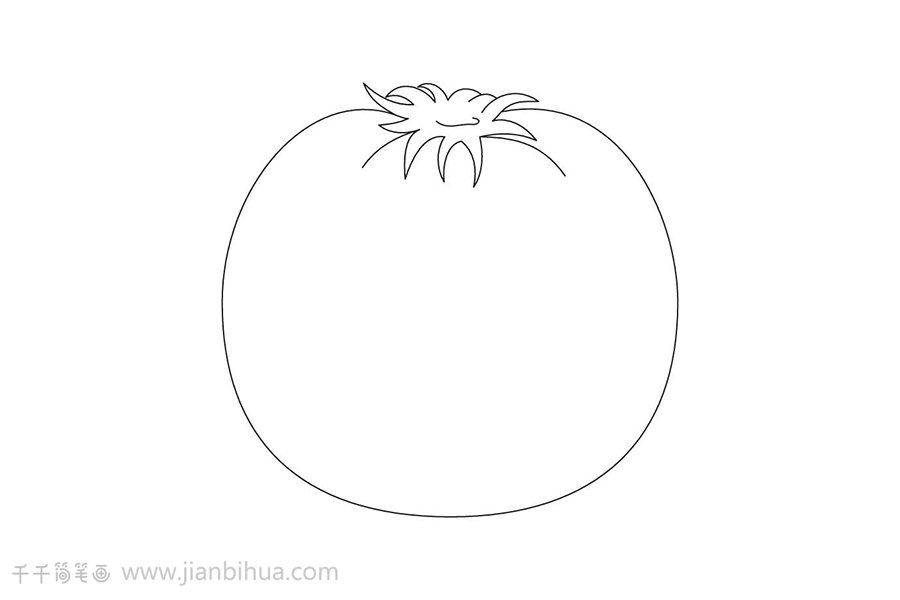 西紅柿簡(jiǎn)筆畫(huà) 兒童畫(huà)