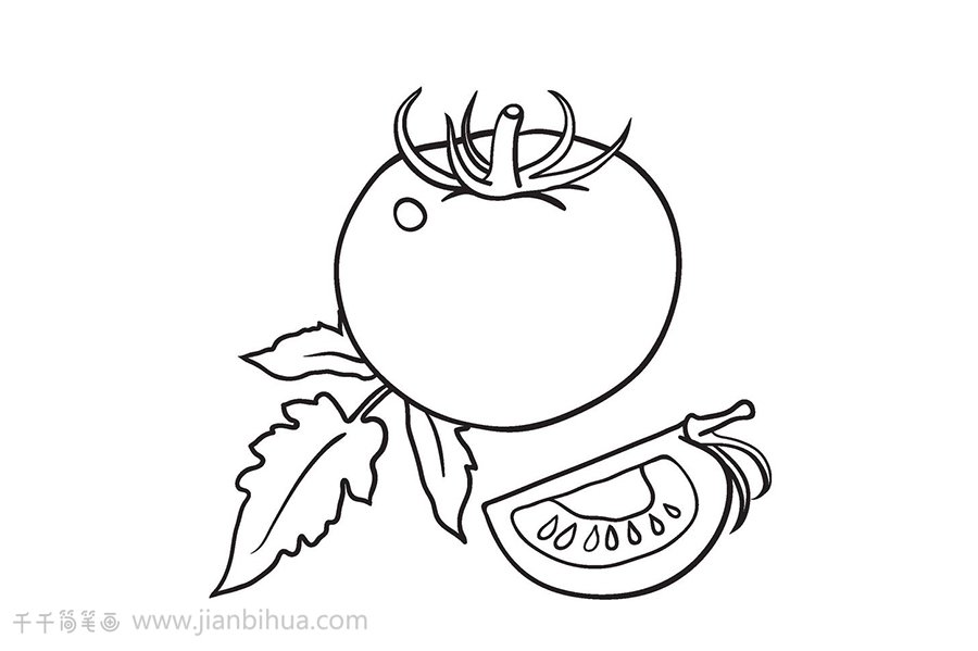 西紅柿簡(jiǎn)筆畫(huà)教程圖片