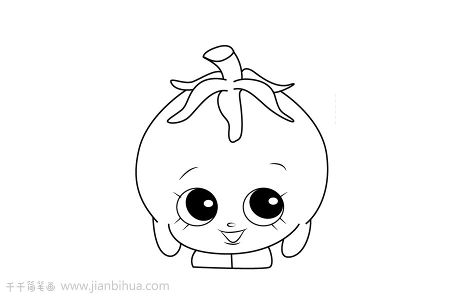 如何畫(huà)西紅柿簡(jiǎn)筆畫(huà)
