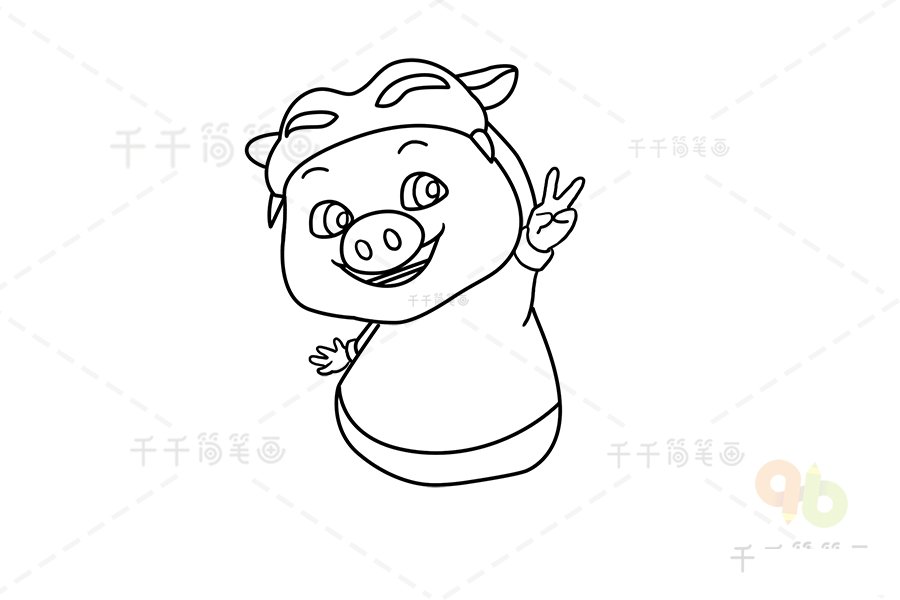 豬豬俠圖片簡(jiǎn)筆畫可愛