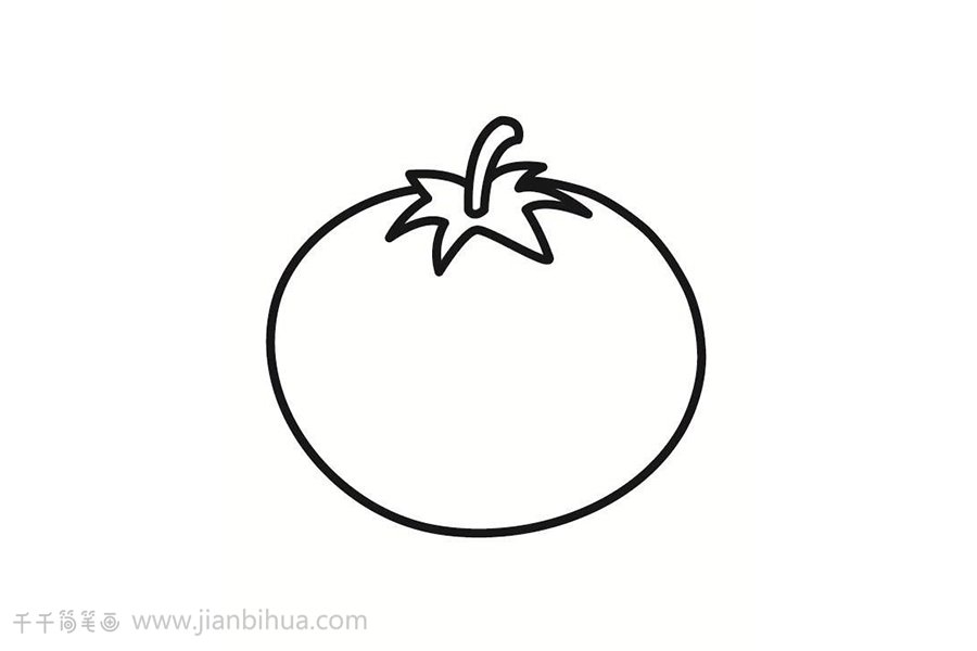 怎么畫西紅柿簡筆畫