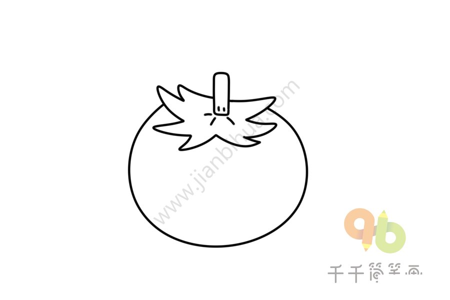 西紅柿簡筆畫圖片