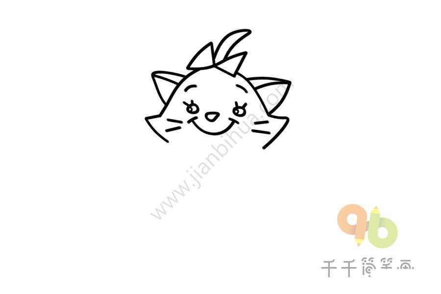 貓兒歷險記 瑪麗貓簡筆畫