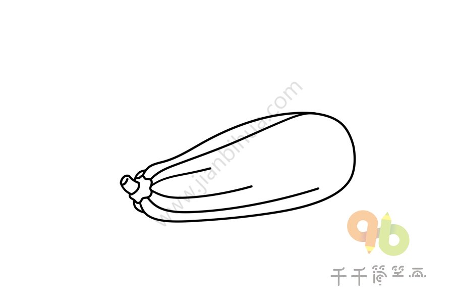 西葫蘆簡(jiǎn)筆畫教程圖片六