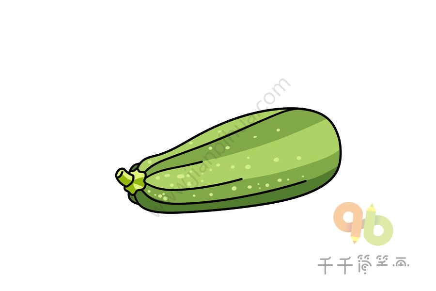 西葫蘆簡(jiǎn)筆畫教程圖片一
