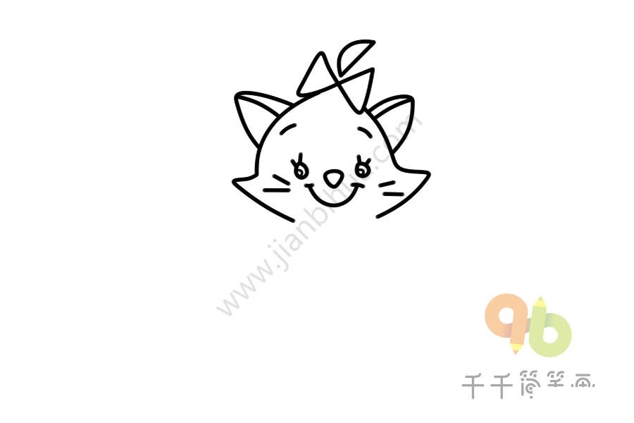 貓兒歷險(xiǎn)記 漂亮的瑪麗貓簡(jiǎn)筆畫(huà)圖片