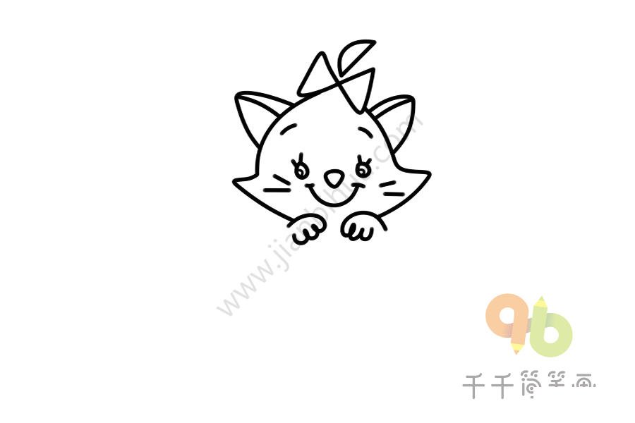 貓兒歷險(xiǎn)記 漂亮的瑪麗貓簡(jiǎn)筆畫(huà)圖片